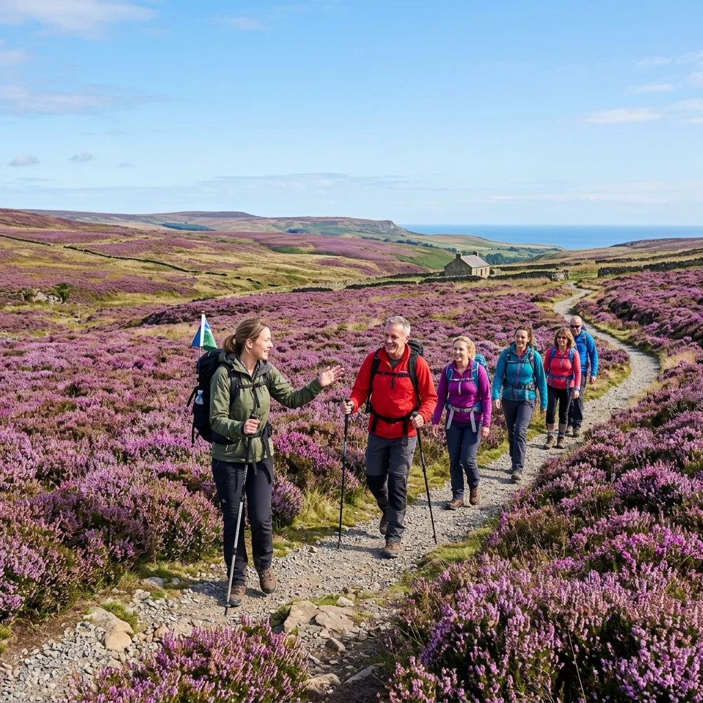 Walkers on a Lake District fell path
